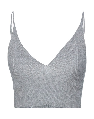 PHILOSOPHY di LORENZO SERAFINI Cropped Top Grau 98% Kaschmir, 2% Wolle