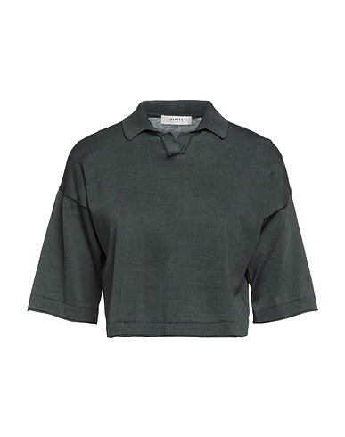 ALPHA STUDIO Sweater Charcoal 100% Cotton