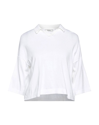 ALPHA STUDIO Sweater White 100% Cotton