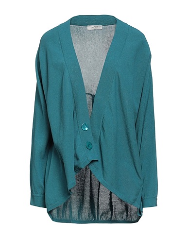 ALPHA STUDIO Cardigan Deep teal 80% Cotton, 20% Polyamide