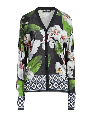 DOLCE&GABBANA Strickjacke Grün 100% Seide