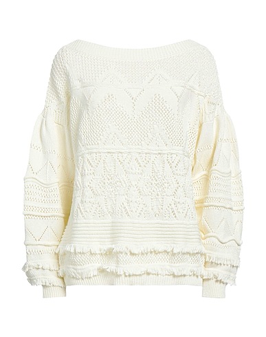 TWINSET Jumper Ivory 100% Cotton