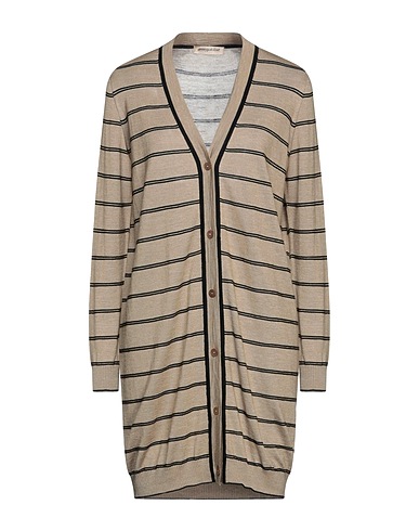 GENTRYPORTOFINO Cardigan Camel 60% Silk, 30% Cashmere, 10% Linen