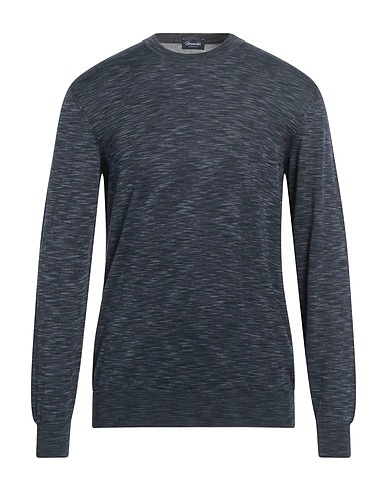 DRUMOHR Pullover Taubenblau 100% Baumwolle