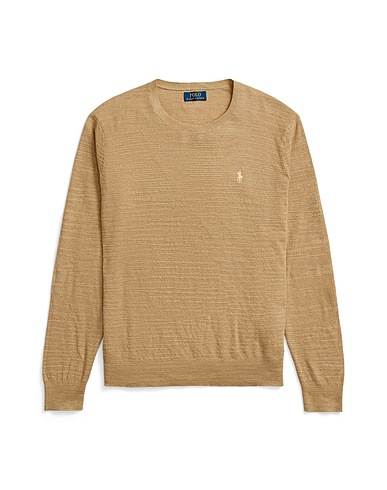 POLO RALPH LAUREN Jumper COTTON-LINEN CREWNECK SWEATER
 Sand 85% Cotton, 15% Linen