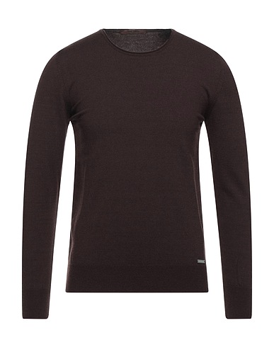 TAKESHY KUROSAWA Sweater Dark brown 40% Merino Wool, 30% Viscose, 20% Polyamide, 10% Cashmere