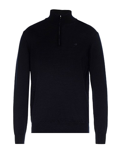 BAGUTTA Jumper with zip Midnight blue 70% Merino Wool, 30% Acrylic