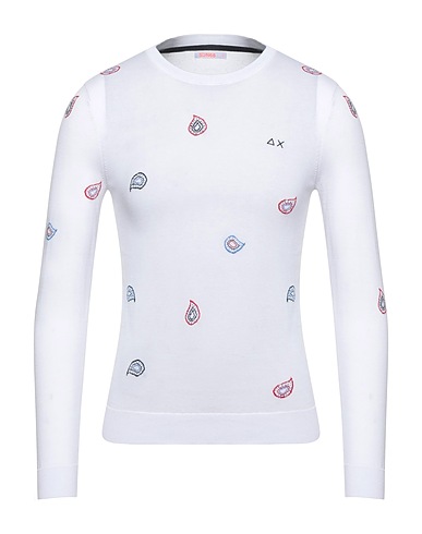 SUN 68 Jumper White 100% Cotton