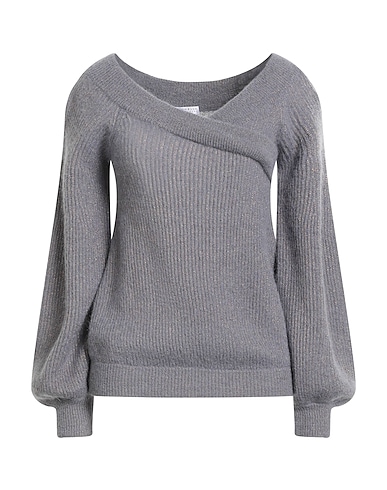 BRUNELLO CUCINELLI Jumper Slate blue 28% Mohair wool, 28% Alpaca wool, 24% Polyamide, 15% Viscose, 5% Polyester