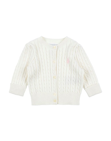 POLO RALPH LAUREN Cardigan Mini-Cable Cotton Cardigan
 Ivory 100% Cotton