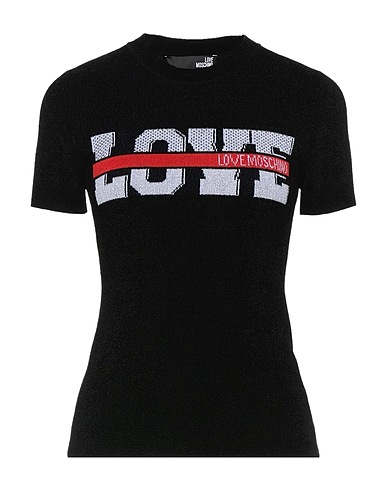 LOVE MOSCHINO Pullover Nero 31% Viscosa, 23% Poliammide, 23% Acrilico, 23% Lana