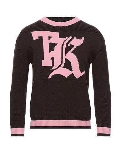 TAKESHY KUROSAWA Jumper Dark brown 40% Merino Wool, 30% Viscose, 20% Polyamide, 10% Cashmere