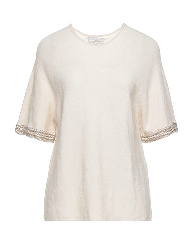 ANTONELLI Sweater White 64% Linen, 36% Cotton