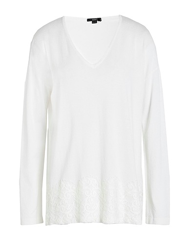 SEVENTY VENEZIA Jumper White 90% Viscose, 10% Polyester, Cotton, Polyamide