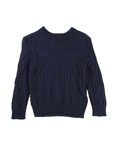 DSQUARED2 Sweater Midnight blue 50% Acrylic, 30% Wool, 20% Alpaca wool, Bovine leather