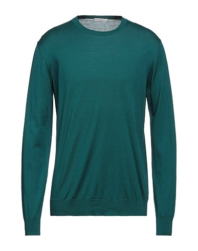 PAOLO PECORA Pullover Verde petrolio 70% Seta, 30% Cotone