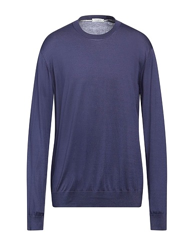 PAOLO PECORA Jumper Dark purple 70% Silk, 30% Cotton