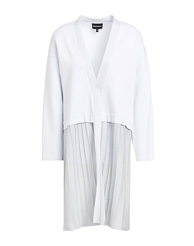 EMPORIO ARMANI Cardigan Light grey 45% Cotton, 25% Polyester, 20% Polyamide, 10% Metallic fiber