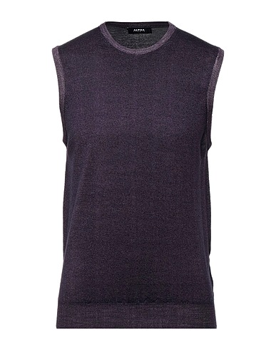 ALPHA STUDIO Jumper Plum 100% Merino Wool