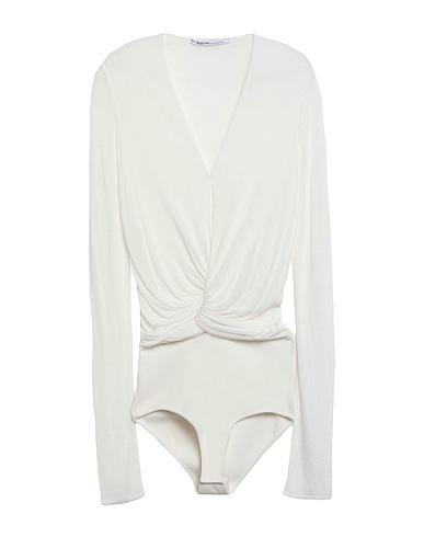 AGNONA TOPWEAR White 80% Viscose, 9% Cashmere, 8% Polyamide, 3% Elastane