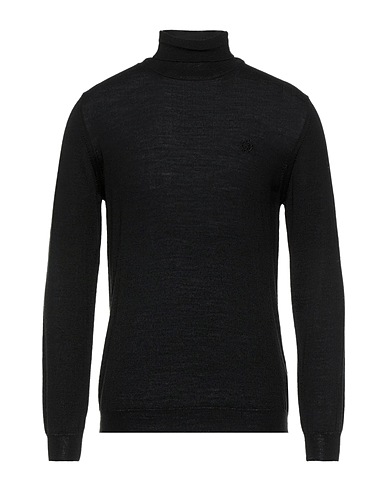 ROBERTO CAVALLI Polo neck Black 70% Wool, 30% Acrylic