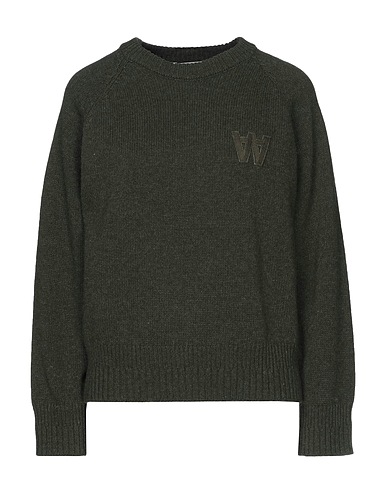 WOOD WOOD Jumper Military green 70% Wool, 25% Polyamide, 5% Other Fibres