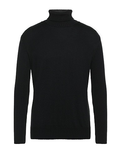 TSD12 Polo neck Black 50% Merino Wool, 50% Acrylic