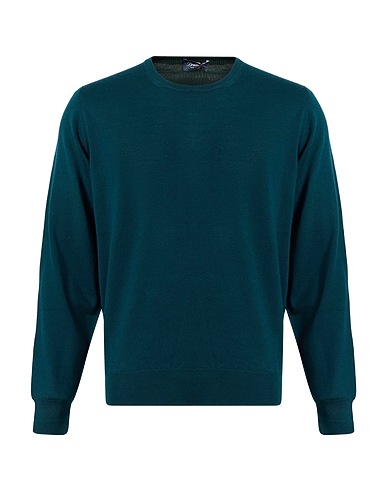 DRUMOHR Jumper Dark green 100% Super 140s Wool