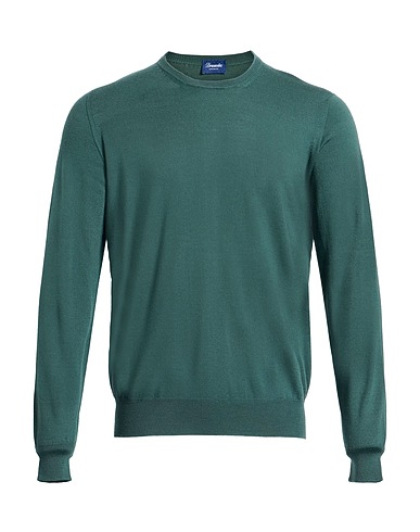 DRUMOHR Sweater Military green 100% Super 140s Wool