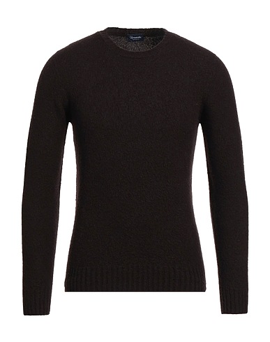 DRUMOHR Sweater Dark brown 100% Lambswool