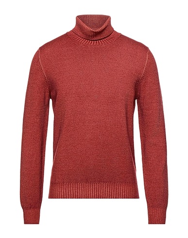 BARBA Napoli Polo neck Rust 100% Virgin Wool