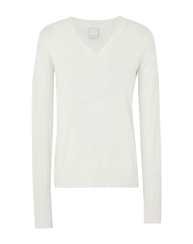 8 by YOOX Pullover Bianco 70% Cotone organico, 20% Poliammide, 10% Seta