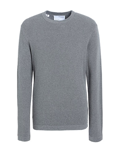 SELECTED HOMME Pullover Grigio 100% Cotone organico