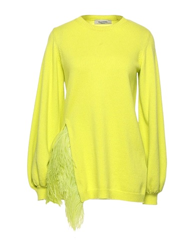 VALENTINO GARAVANI Πουλόβερ Πράσινο λάιμ 70% Παρθένο μαλλί, 30% Κασμίρι, Φτερά στρουθοκαμήλου