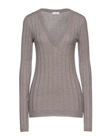 BRUNELLO CUCINELLI Pullover Gris tourterelle 46% Cachemire, 41% Viscose, 13% Polyester