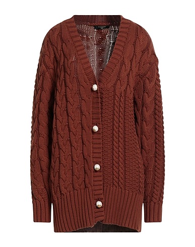 MOTHER OF PEARL Cardigan Brown 72% Organic cotton, 28% Wool