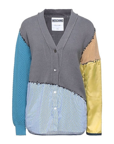 MOSCHINO Cardigan COUTURE Piombo 100% Cotone