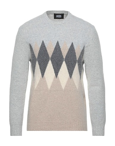 ALPHA STUDIO Jumper Light grey 72% Metallic fiber, 20% Polyamide, 6% Cashmere, 2% Elastane