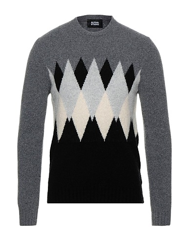 ALPHA STUDIO Pullover Piombo 72% Fibra di metallo, 20% Poliammide, 6% Cachemire, 2% Elastan
