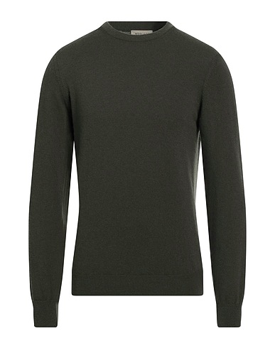 WOOL & CO Jumper Military green 90% Wool, 10% Cashmere