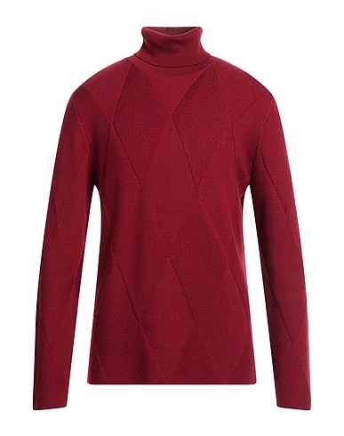ALPHA STUDIO Polo neck Burgundy 100% Wool