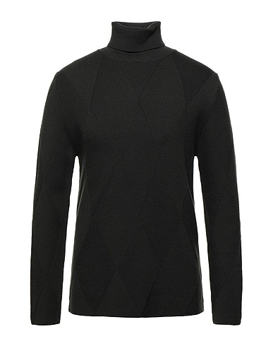 ALPHA STUDIO Polo neck Dark green 100% Wool