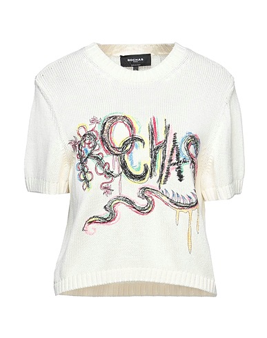 ROCHAS Pullover Elfenbein 53% Rayon, 42% Baumwolle, 4% Polyamid, 1% Elastan, Polyester