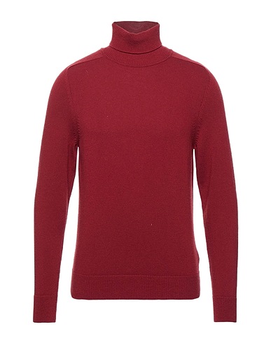 MC GEORGE Polo neck Burgundy 100% Wool