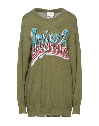 ANIYE BY Pullover Vert militaire 35% Acrylique, 35% Polyamide, 15% Laine, 15% Laine mohair