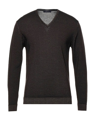 DANIELE FIESOLI Pullover Dunkelbraun 100% Merinowolle