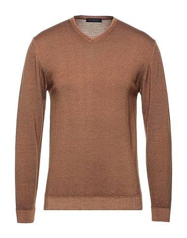 DANIELE FIESOLI Sweater Brown 100% Merino Wool
