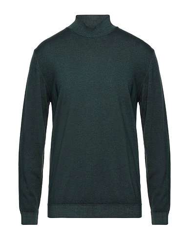 DANIELE FIESOLI Polo neck Dark green 100% Merino Wool