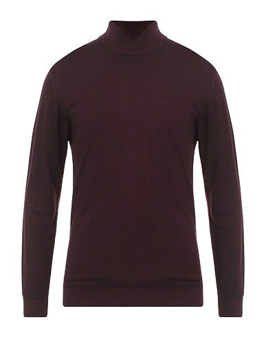 DANIELE FIESOLI Polo neck Plum 100% Merino Wool