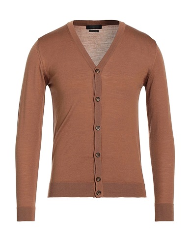 DANIELE FIESOLI Cardigan Camel 100% Merino Wool